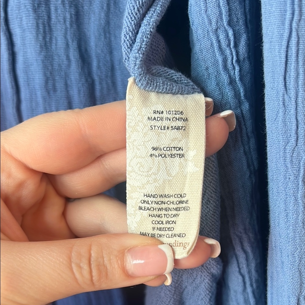 NWT Soft Surroundings Open Front Draped Gauzey Cardigan - Picture 7 of 7
